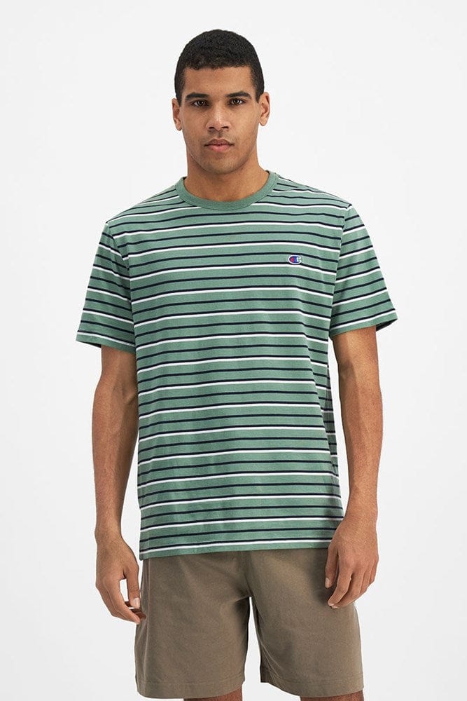 Load image into Gallery viewer, Champion Mens Script Stripe Tee
