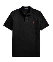 Ralph Lauren Mens Classic Fit Mesh Polo Shirt - Black/Red