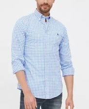 Ralph Lauren Slim Fit Stretch Poplin Shirt - Blue Check