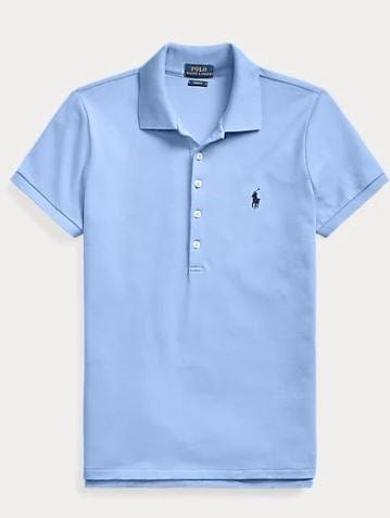 Ralph Lauren Womens Slim Fit Stretch Polo Shirt - Blue