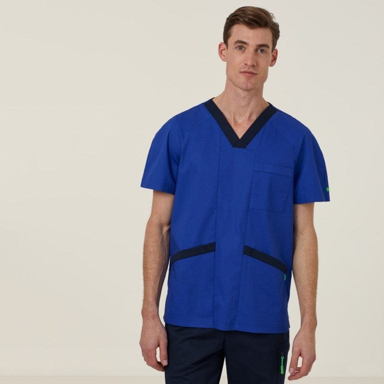 Load image into Gallery viewer, NNT Koller Unisex V Neck Contrast Scrub Top
