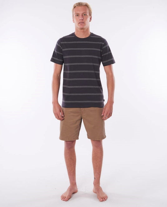 Rip Curl Mens Plain Stripe Tee