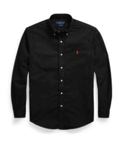 Ralph Lauren Mens Custom Fit Oxford Shirt - Black/Red