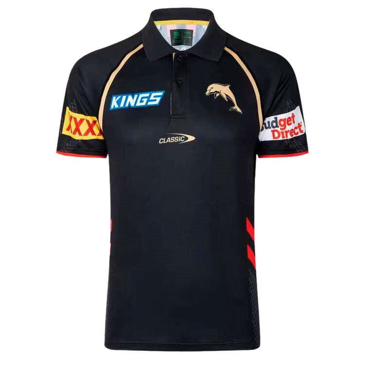 Load image into Gallery viewer, NRL Dolphins Men&#39;s Media Polo
