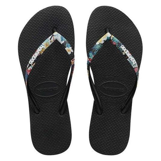 Havaianas Womens Slim Floral Strapped Thongs
