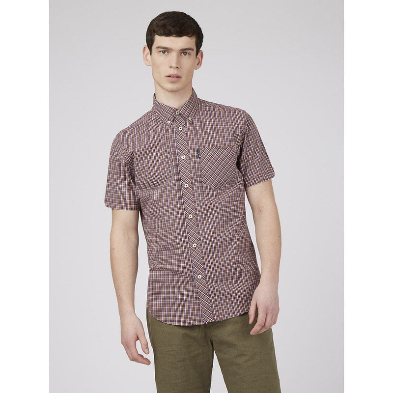 Load image into Gallery viewer, Ben Sherman Mens Mini Gingham Short Sleeve
