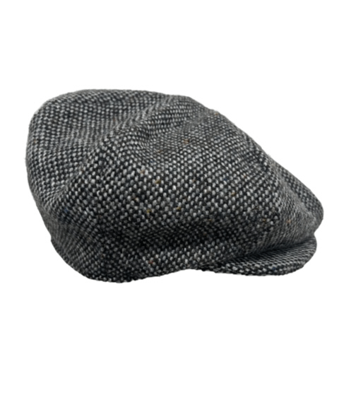 Hanna Hats Mens Plain Tweed 8 Piece Cap