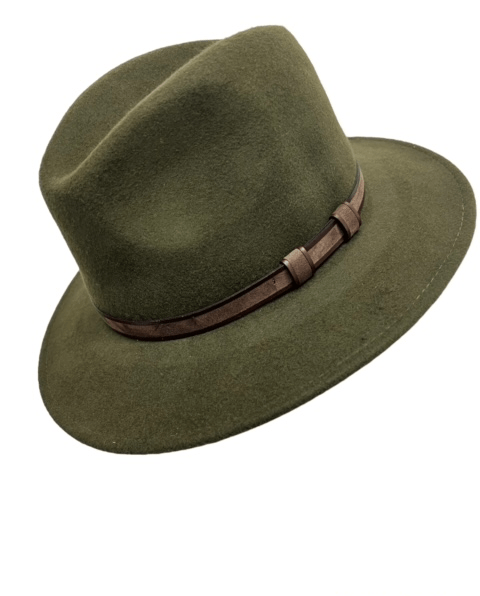 M by Flechet Mens Crushable Wool Felt Hat - Safari