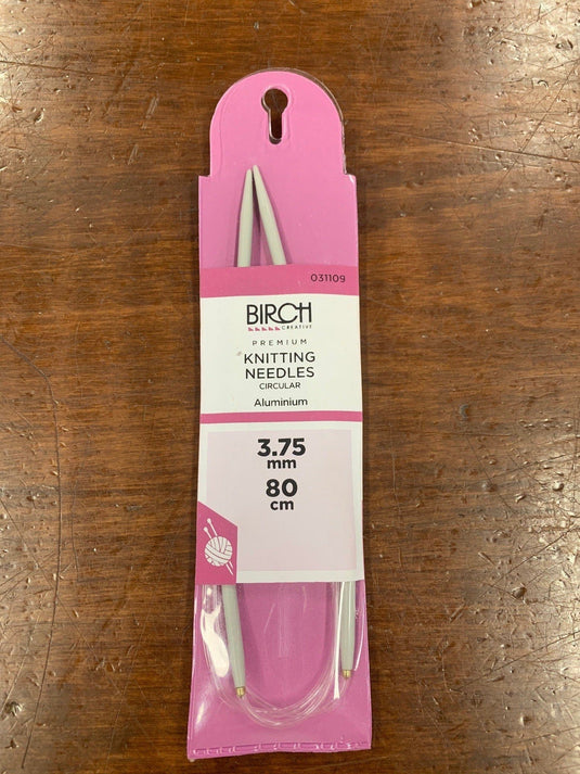 Birch Knitting Needle Circular Premium 80cm x 3.75mm