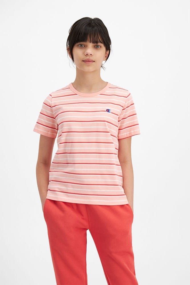 Load image into Gallery viewer, Champion Girls Stripe S/S Tee
