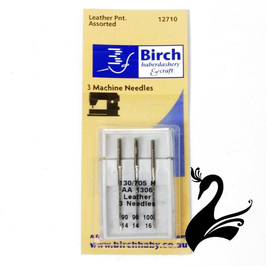 Birch Leather Point Machine Needles (130/705 H, 3 Pack)
