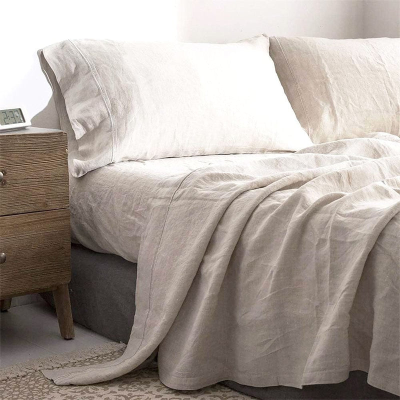Load image into Gallery viewer, Renee Taylor Cavallo Stone Washed 100 % French Linen Sheet Set
