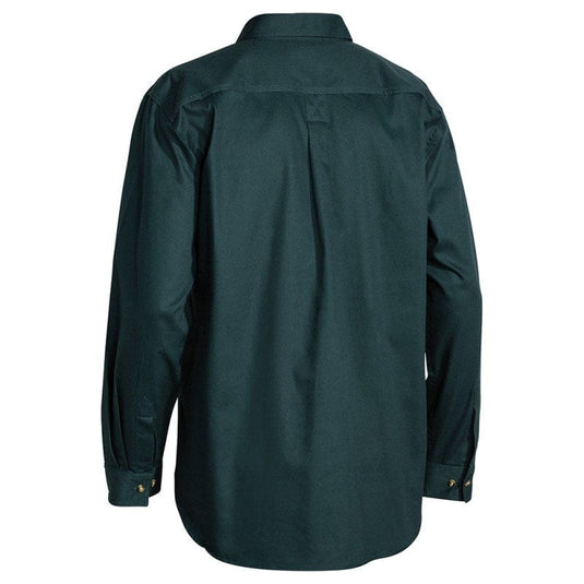 Bisley Closed Front Cotton  Drill Shirt - Long Sleeve