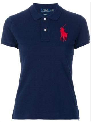 Ralph Lauren Womens Logo Skinny Fit Polo Shirt - Newport Navy