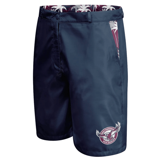 NRL Mens Aloha Golf Shorts - Sea Eagles