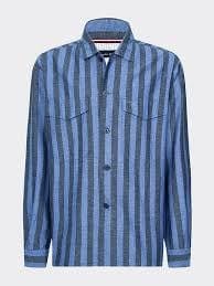 Tommy Hilfiger Mens Officer Striped Overshirt