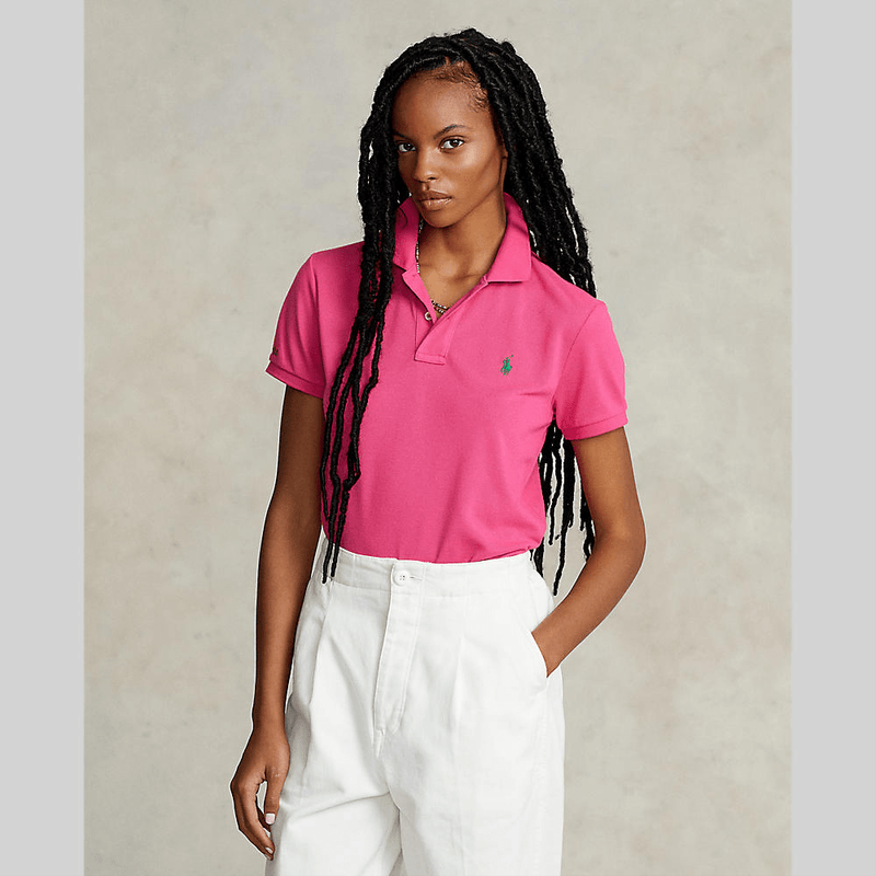 Load image into Gallery viewer, Ralph Lauren Womens Classic Fit Earth Polo Shirt - Pink
