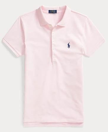 Ralph Lauren Womens Slim Fit Stretch Polo Shirt - Pink Magenta