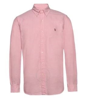 Ralph Lauren Mens Custom Fit Oxford Shirt - Pink