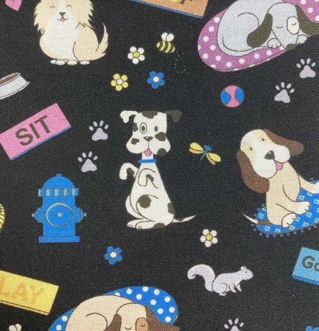 Victorian Textiles Puppy Playtime Fabric