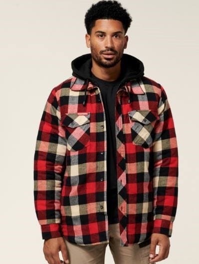 Load image into Gallery viewer, Hard Yakka Mens Quilted Shacket Hoodie
