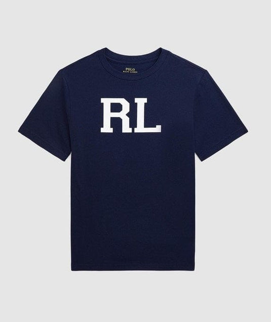 Ralph Lauren Boys Crewneck RL Print  T-Shirt