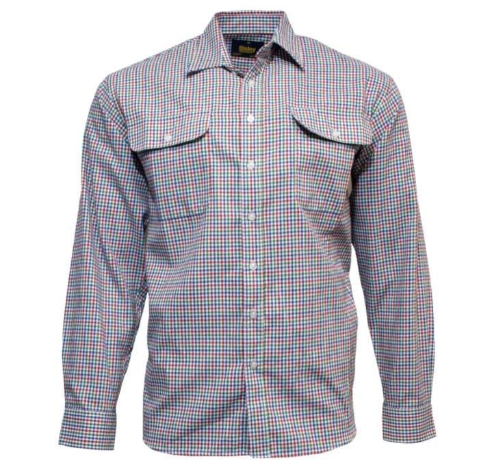 Bisley Mens Brushed Cotton Shirt Red Hannas