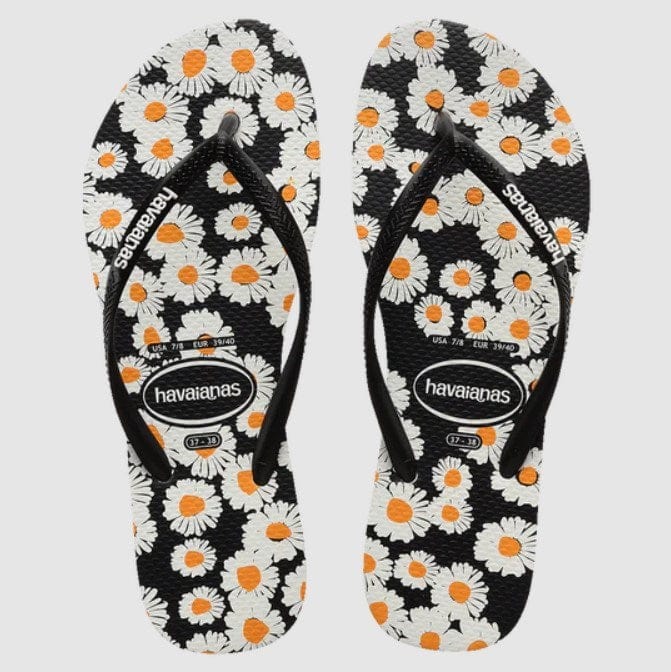 Load image into Gallery viewer, Havaianas Slim Daisy Caitii Thongs
