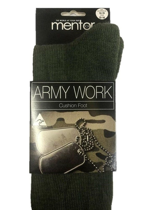Mentor Army Work Cushion Foot Socks