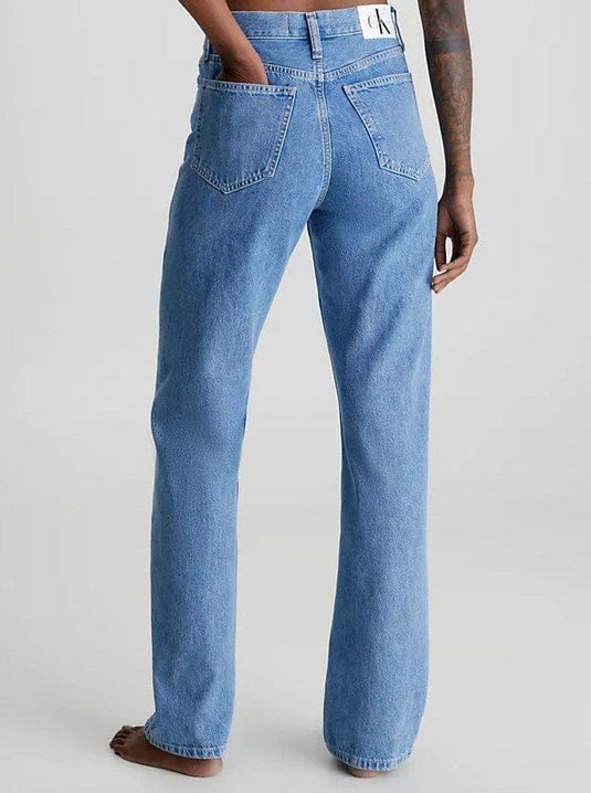 Calvin Klein Womens High Rise Straight Jeans