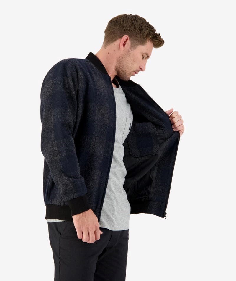 Load image into Gallery viewer, Swanndri Mens Portsmouth Wool Bomber Jacket
