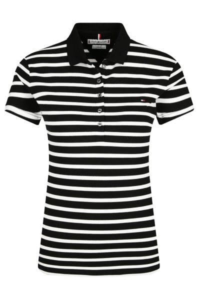 Load image into Gallery viewer, Tommy HIlfiger Womens SS Slim Stripe Polo
