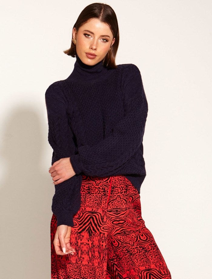 Load image into Gallery viewer, Fate &amp; Becker Treasure Turtleneck Cable Knit
