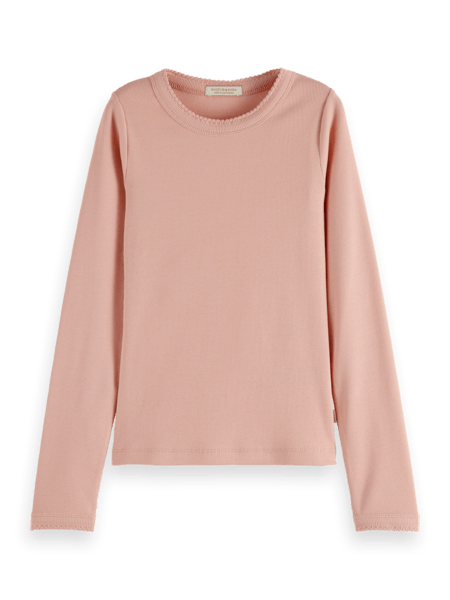 Load image into Gallery viewer, Scotch &amp; Soda Girls Long-sleeved fitted rib T-shirt
