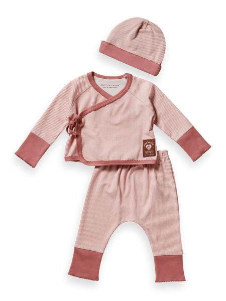 Scotch & Soda Girls All-over printed baby gift set in Organic Cotton