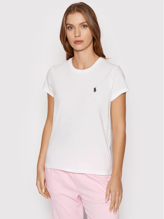 Load image into Gallery viewer, Ralph Lauren Womens Cotton Jersey Crewneck Tee - White
