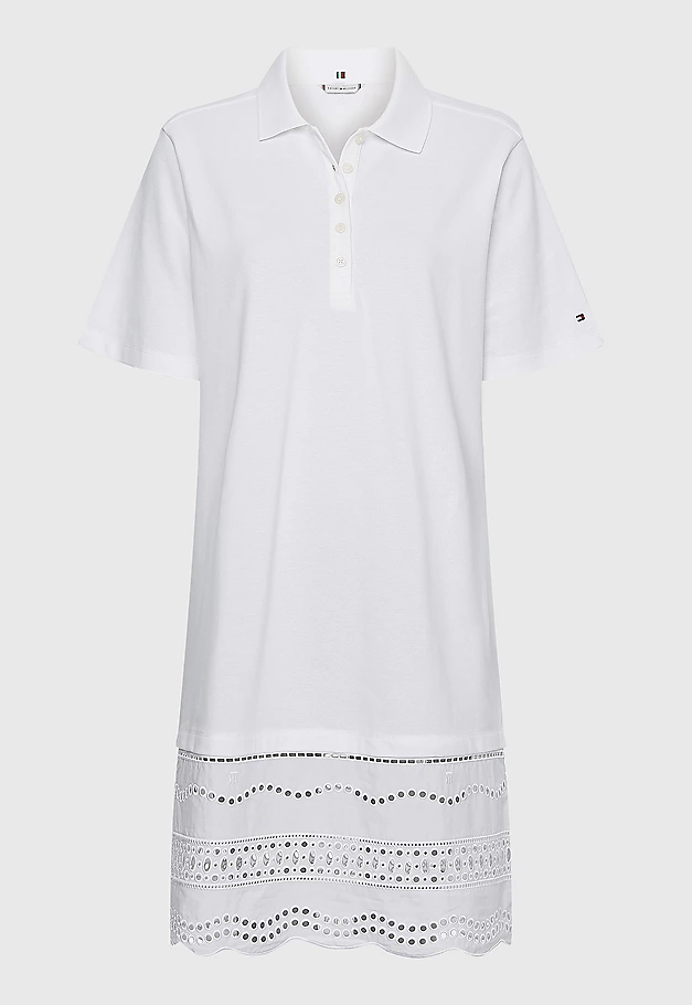 Load image into Gallery viewer, Tommy Hilfiger Womens Broderie Anglaise Polo Dress
