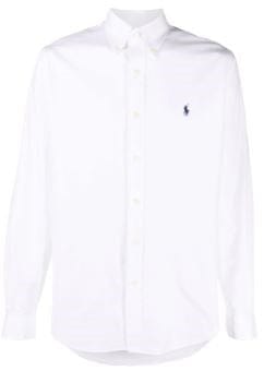 Ralph Lauren Mens Custom Fit Stretch Poplin Shirt - White