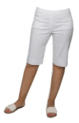 Equinox Womens Bengaline Pull On Shorts - White