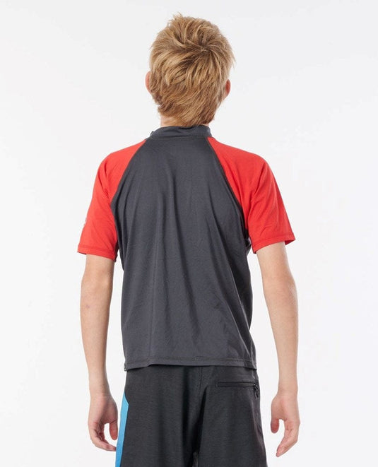 Rip Curl Boys Shockwaves Short Sleeve Rashie
